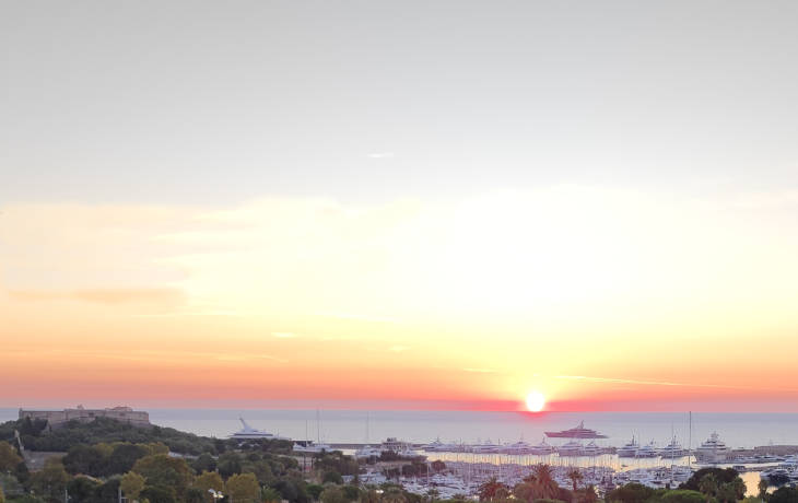 The horizon from Antibes with the Sun rising above the sea on October 11, 2025. Credit for the original image: Marc Lafferre.