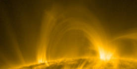 A portion of the Sun with a solar flare acquired with the Solar Dynamics Observatory on July 23, 2026. Credit for the original image: NASA/SDO.