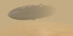 A portion of 
                                        an artist's impression of a submarine evolving inside Kraken Mare close to the floor of the 
                                        sea. Credit for the original view: Marc Lafferre, 2015.